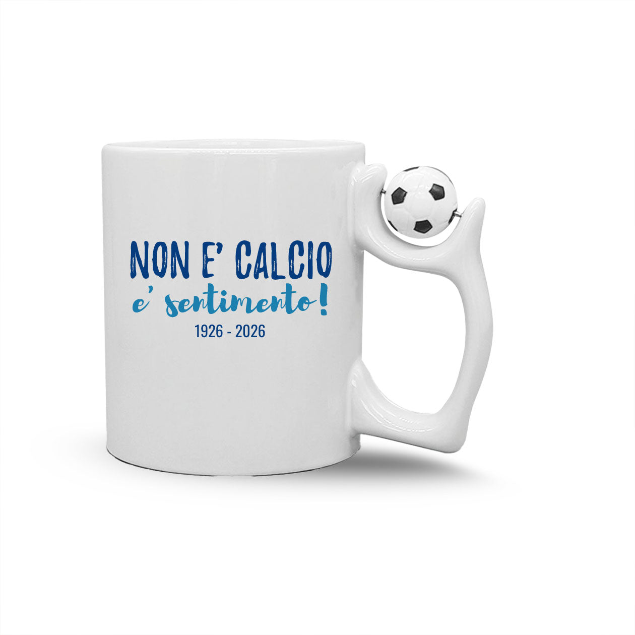 Non è calcio è sentimento - Tazza mug con manico pallone