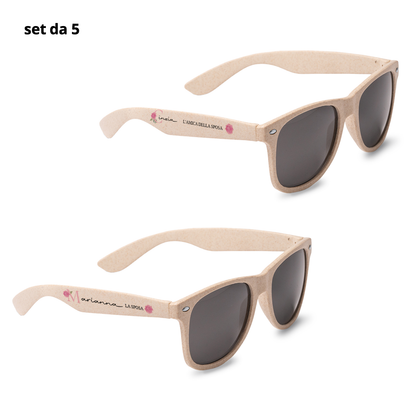 Sposa e amiche - Set da 5 occhiali da sole - personalizzati con nome