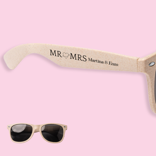 Mr & Mrs - Set da 5 occhiali da sole - personalizzati con nomi