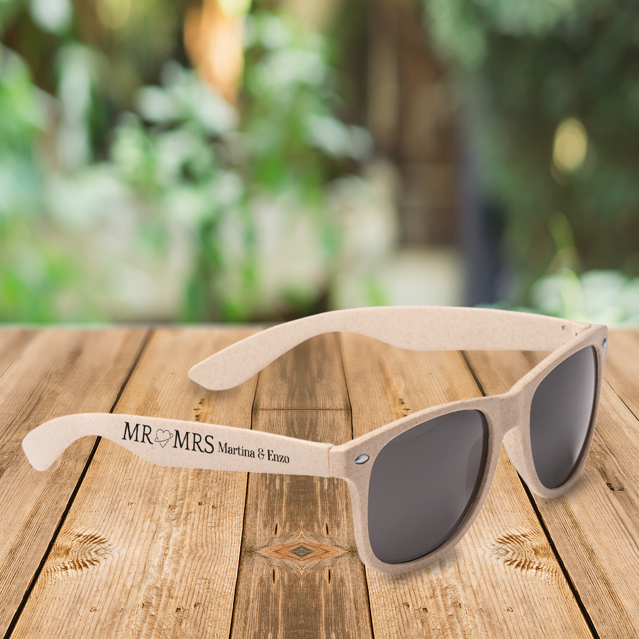 Mr & Mrs - Set da 5 occhiali da sole - personalizzati con nomi