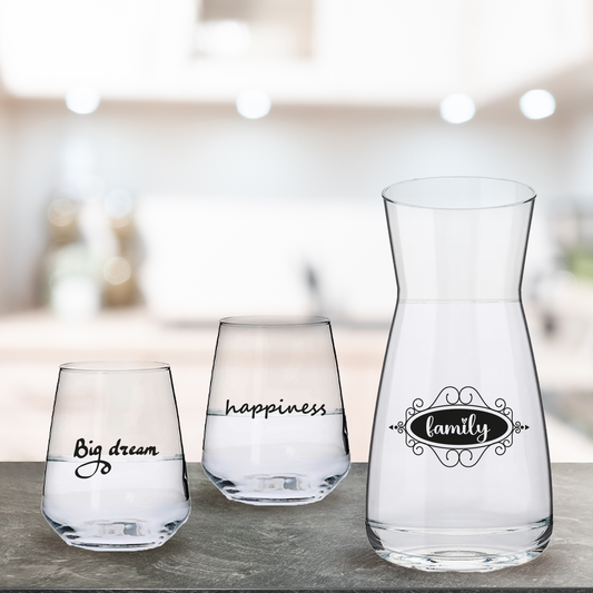I love family - Set Caraffa e 6 Bicchieri