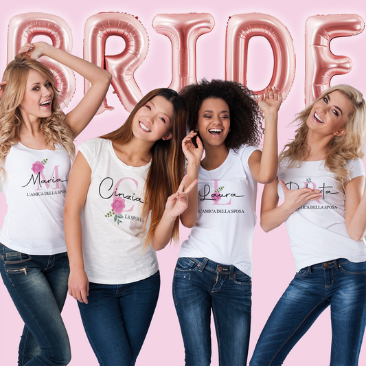 La sposa o l'amica - T-shirt personalizzata con nome - idea regalo addio al nubilato