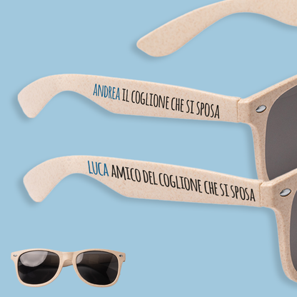 Il coxxx che si sposa - Set da 5 occhiali da sole - personalizzati con nome