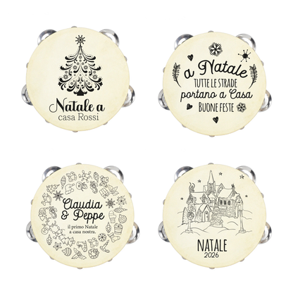 Natale a casa nostra - Set da 10 Tamburelli - personalizzati
