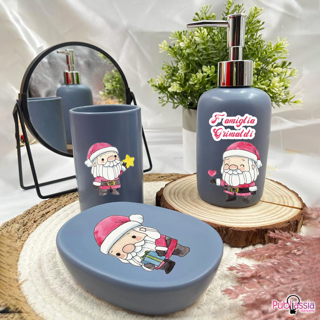 Sweet Family - Accessori Bagno in Ceramica Set 3 Pezzi - personalizzati