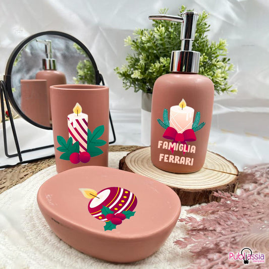 I love my Family - Accessori Bagno in Ceramica Set 3 Pezzi - personalizzati