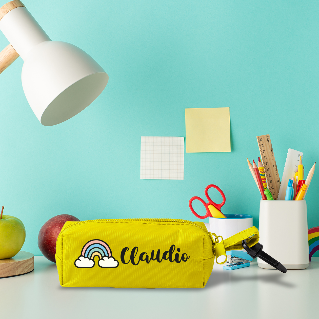 Rainbow - Set da 5 - Astuccio In Rpet personalizzati con nomi