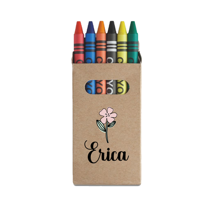 Classic Name - Set da 6 - Pastelli Cera - personalizzati con nomi