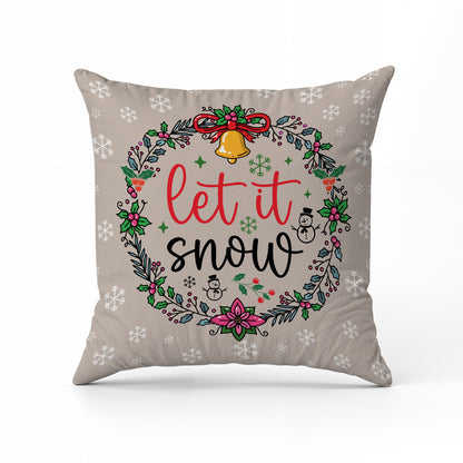 Let it snow - Cuscino Personalizzato - idea regalo Natale