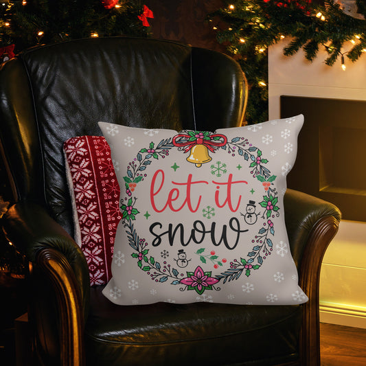 Let it snow - Cuscino Personalizzato - idea regalo Natale