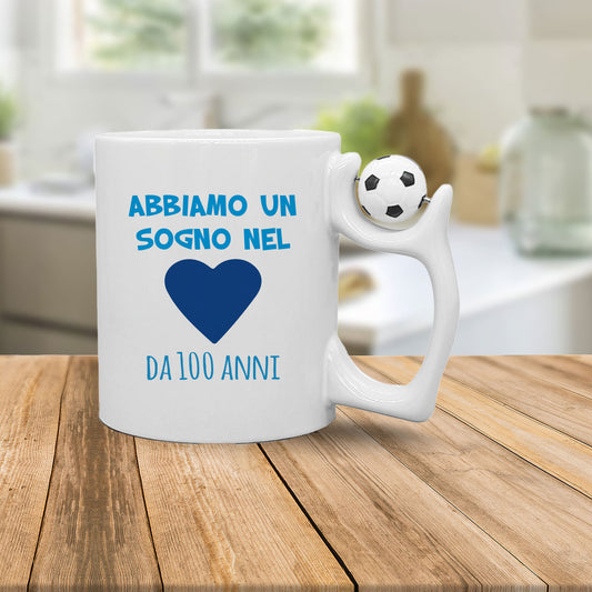 Abbiamo un sogno nel cuore - Tazza mug con manico pallone