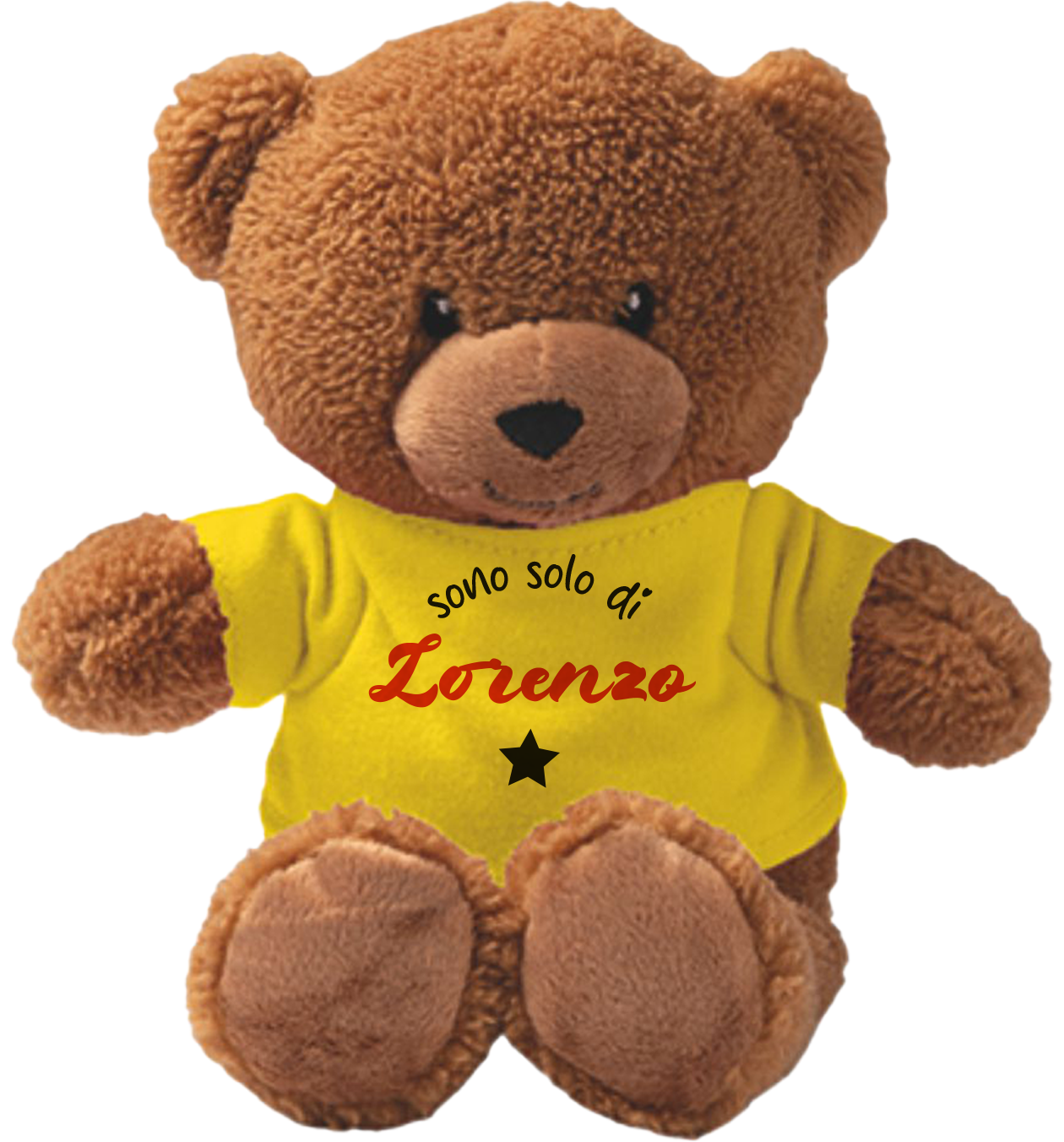Sono di...(yellow) - Teddy - Orsacchiotto di Peluche con Maglietta Personalizzata