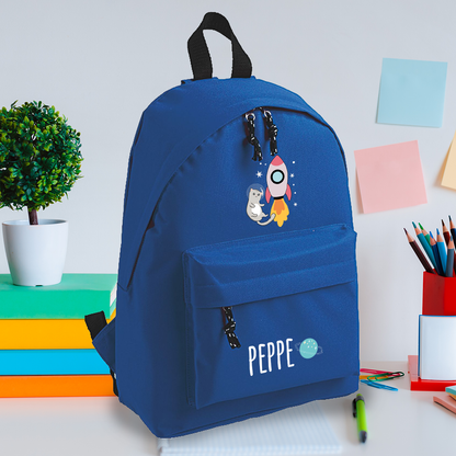 Astro Cat - zaino scuola - personalizzato con nome