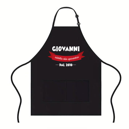 Addetto allo sparecchio  - Grembiule da Cucina - personalizzato con nome e data
