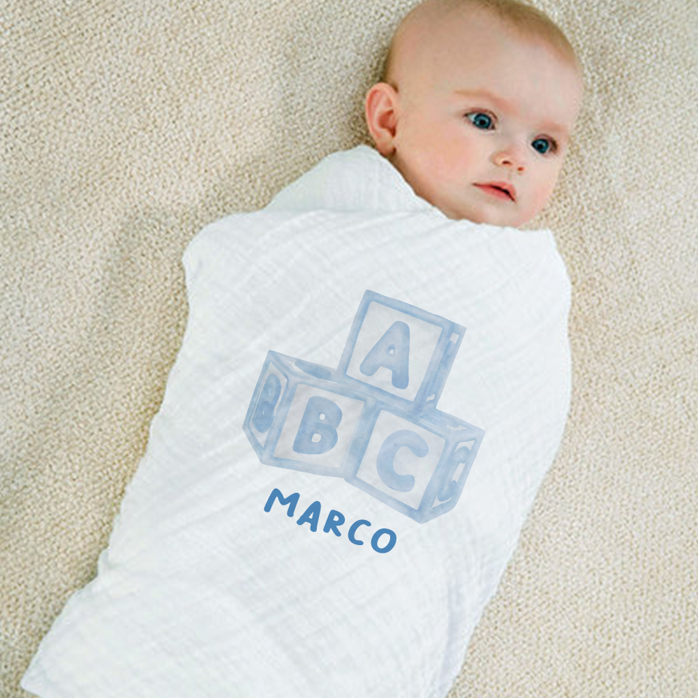 Baby Star - Set 3 pezzi mussole personalizzate con nome