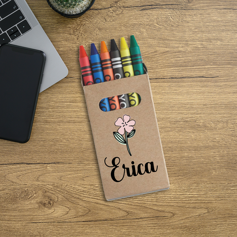 Classic Name - Set da 6 - Pastelli Cera - personalizzati con nomi