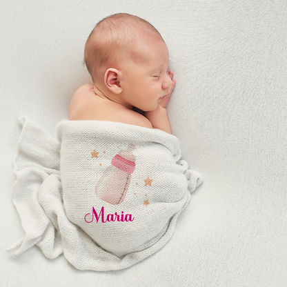 Baby Rabbit - Set 3 pezzi mussole personalizzate con nome