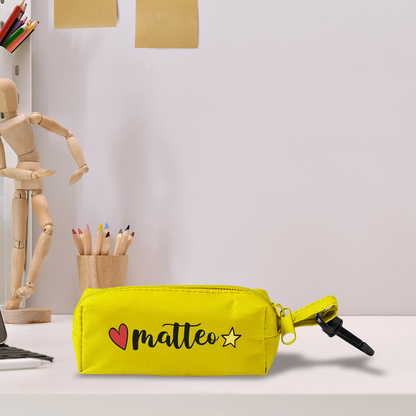 Heart and star - Set da 5 - Astuccio In Rpet personalizzati con nomi