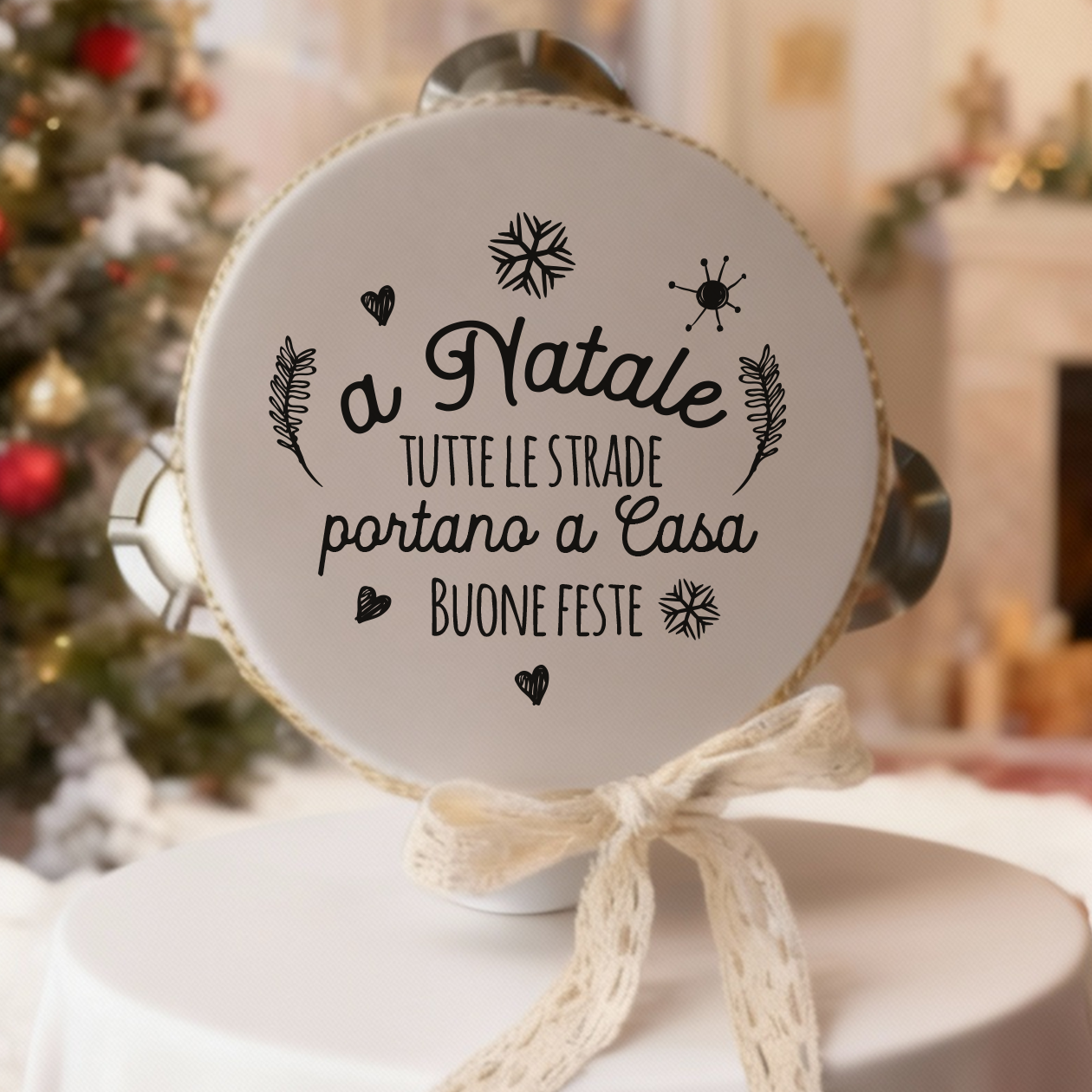 Natale a casa nostra - Set da 10 Tamburelli - personalizzati