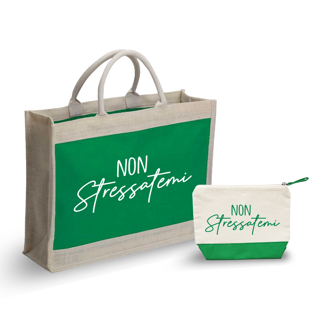 Non stressatemi - Combo: Borsa mare + Pochette