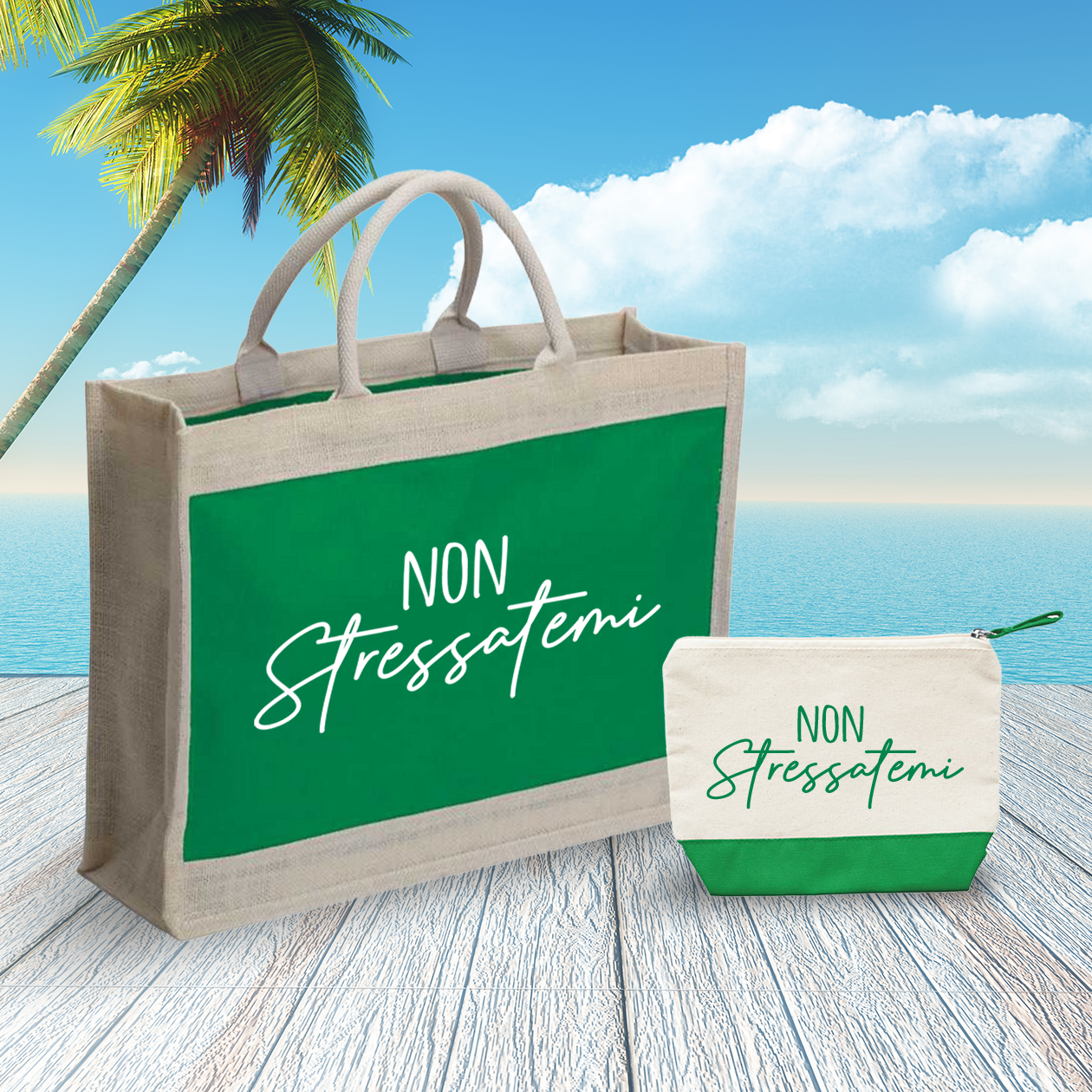 Non stressatemi - Combo: Borsa mare + Pochette