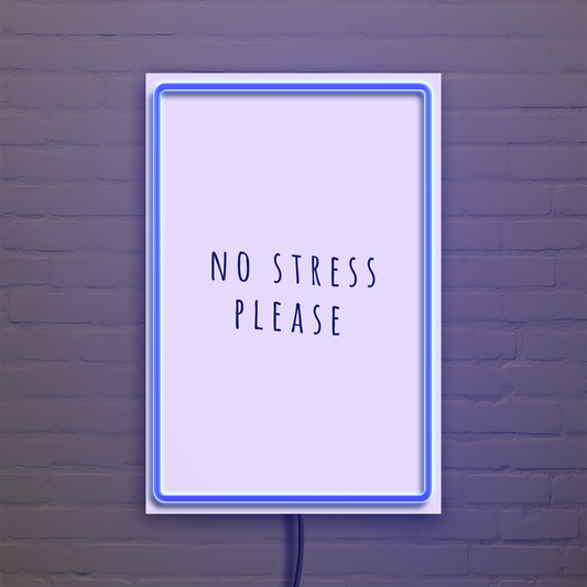 No stress please - Quadretto con Neon Led