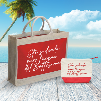 Sto sudando anche l'acqua del battesimo - Combo: Borsa mare + Pochette
