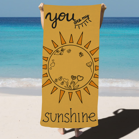 You are my sunshine - Telo Mare in microfibra