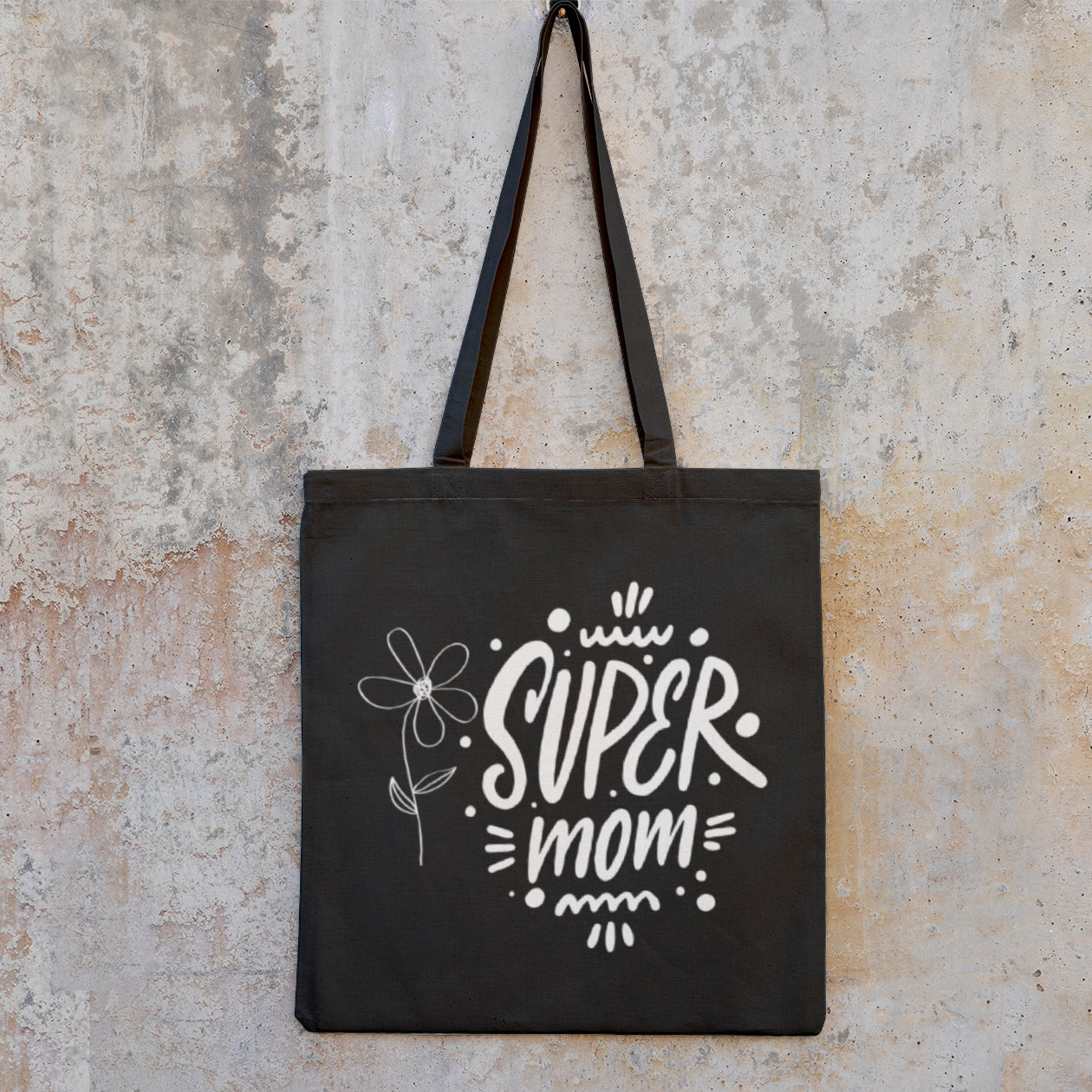 Super mom - Shopper In Cotone con chiusura zip