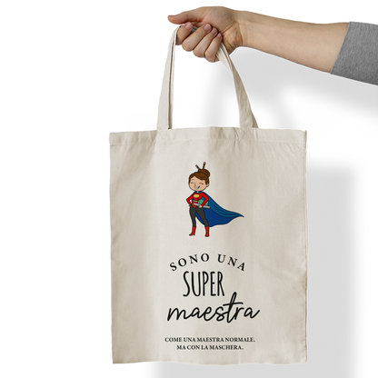 Super maestra - Borsa Mare - idea regalo maestra