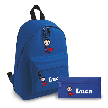 Super - Zaino + Portapenne - personalizzati con nome