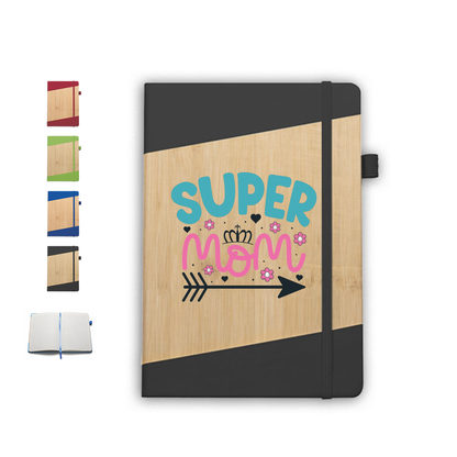 Super mom - Block Notes in PU a righe