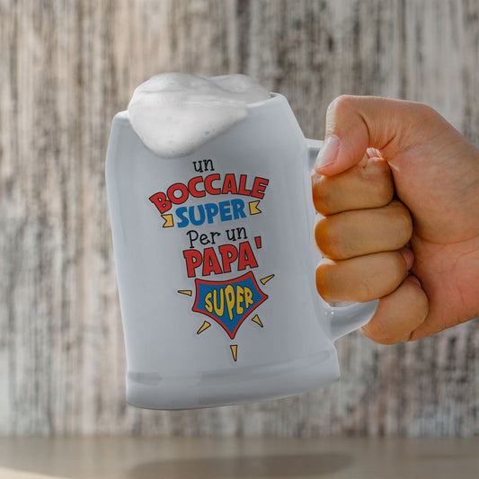Papà super - Caraffa in ceramica