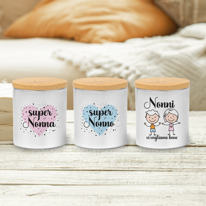 Nonni vi vogliamo bene - Set di 3 Candele Profumate
