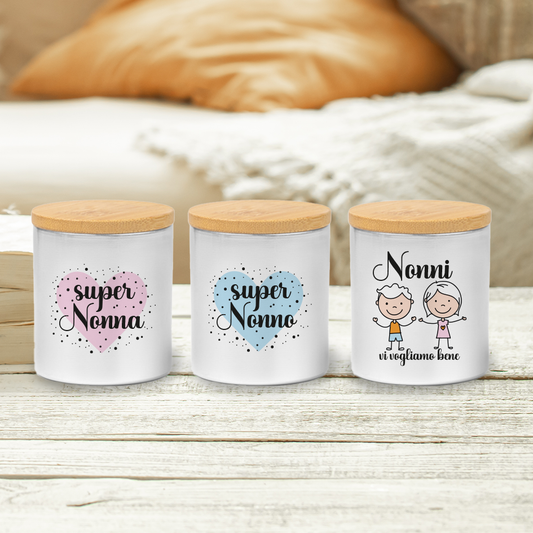 Nonni vi vogliamo bene - Set di 3 Candele Profumate
