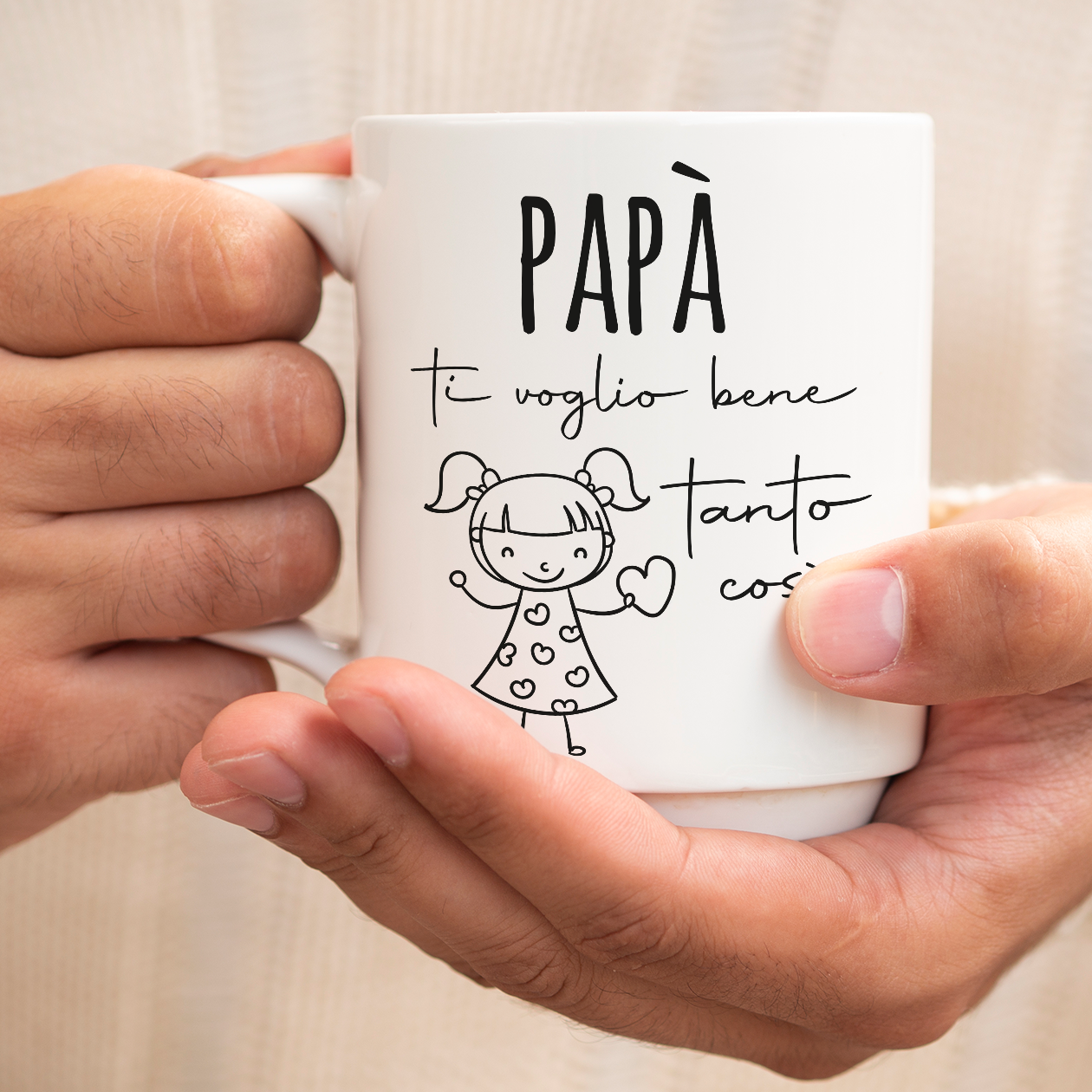 Papà ti voglio bene tanto così (girl) - Tazza mug