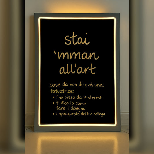 Tattoo - Quadretto con Neon Led
