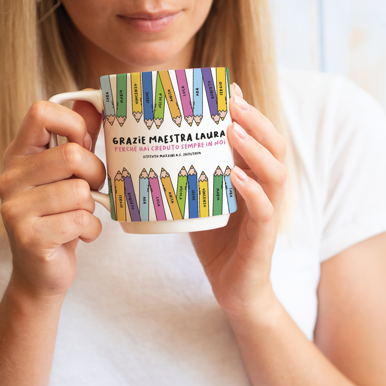 Grazie Maestra perchè hai creduto sempre in noi - Tazza Mug - personalizzata