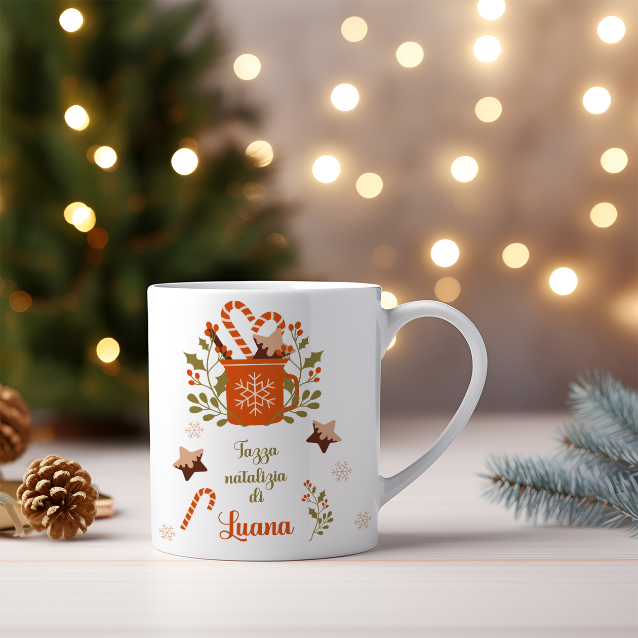 Tazza Natalizia - Tazza mug - idea regalo Natale - personalizzata con nome