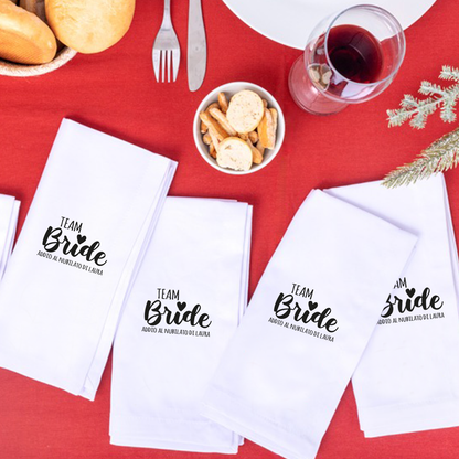 Team Bride - Set 4 tovaglioli - personalizzato