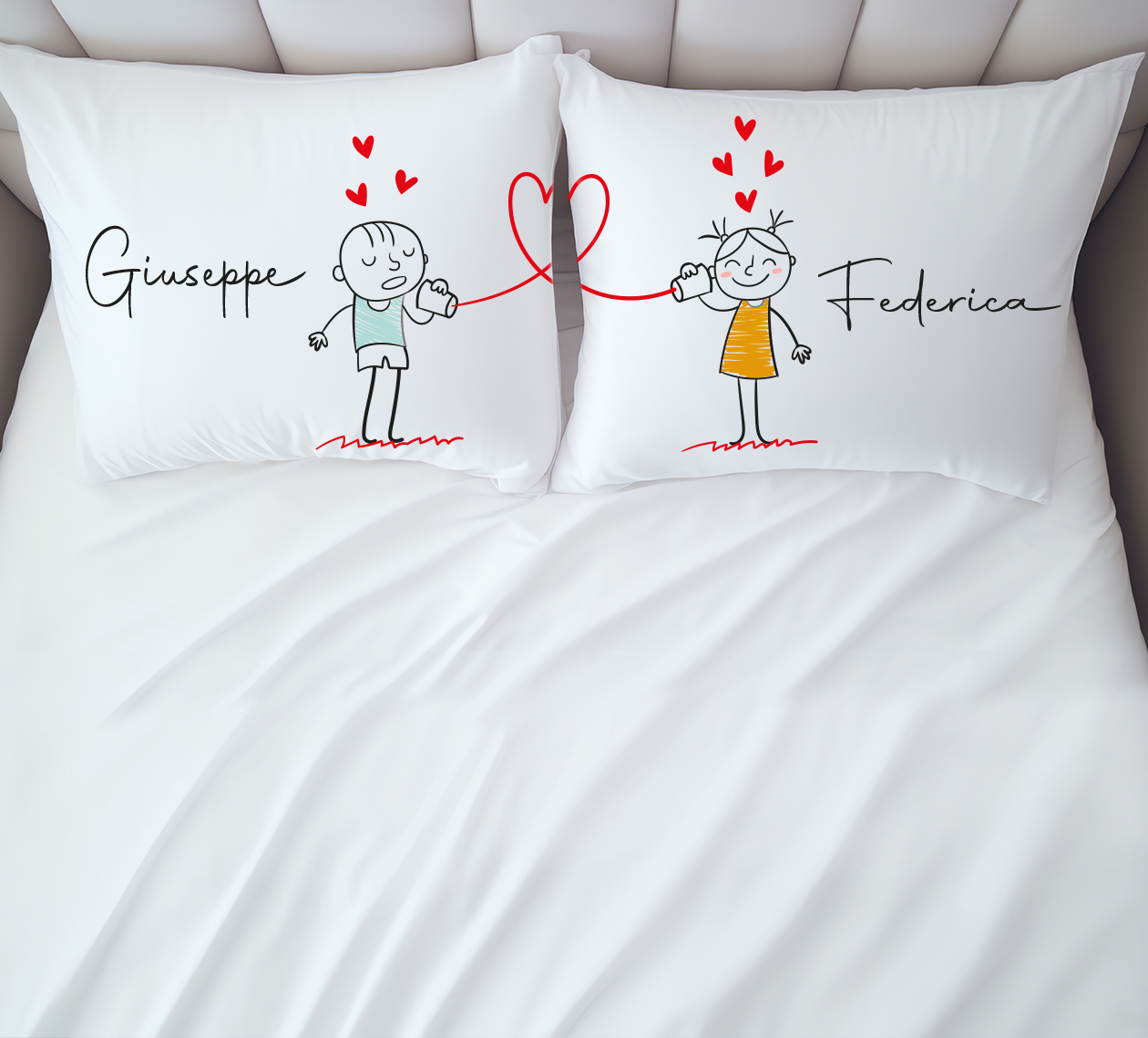 Peluche Amicizia Cuscino Con Messaggio D'Amore - Federa 45x45 Cm - Regalo Romantico Per Coppie A Distanza Regalo Romantico Coppie