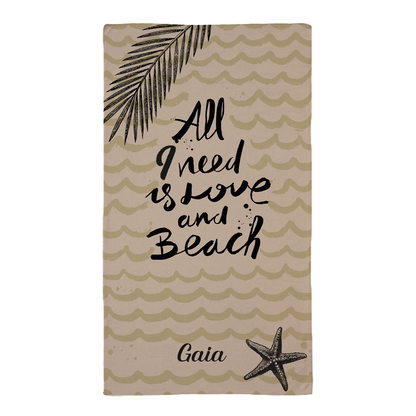 And beach - Telo Mare in microfibra - personalizzato con nome