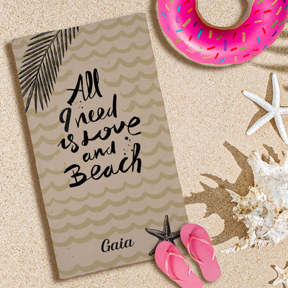 And beach - Telo Mare in microfibra - personalizzato con nome