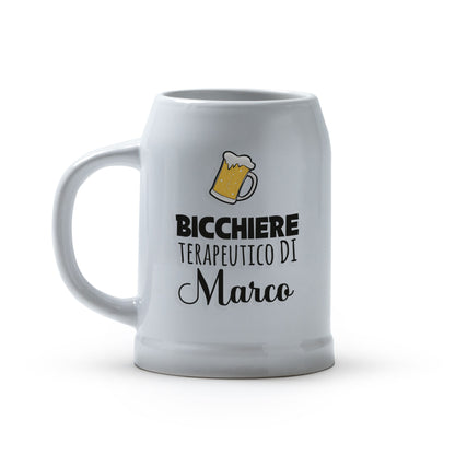 Bicchiere terapeutico  - Caraffa in ceramica personalizzato con nome