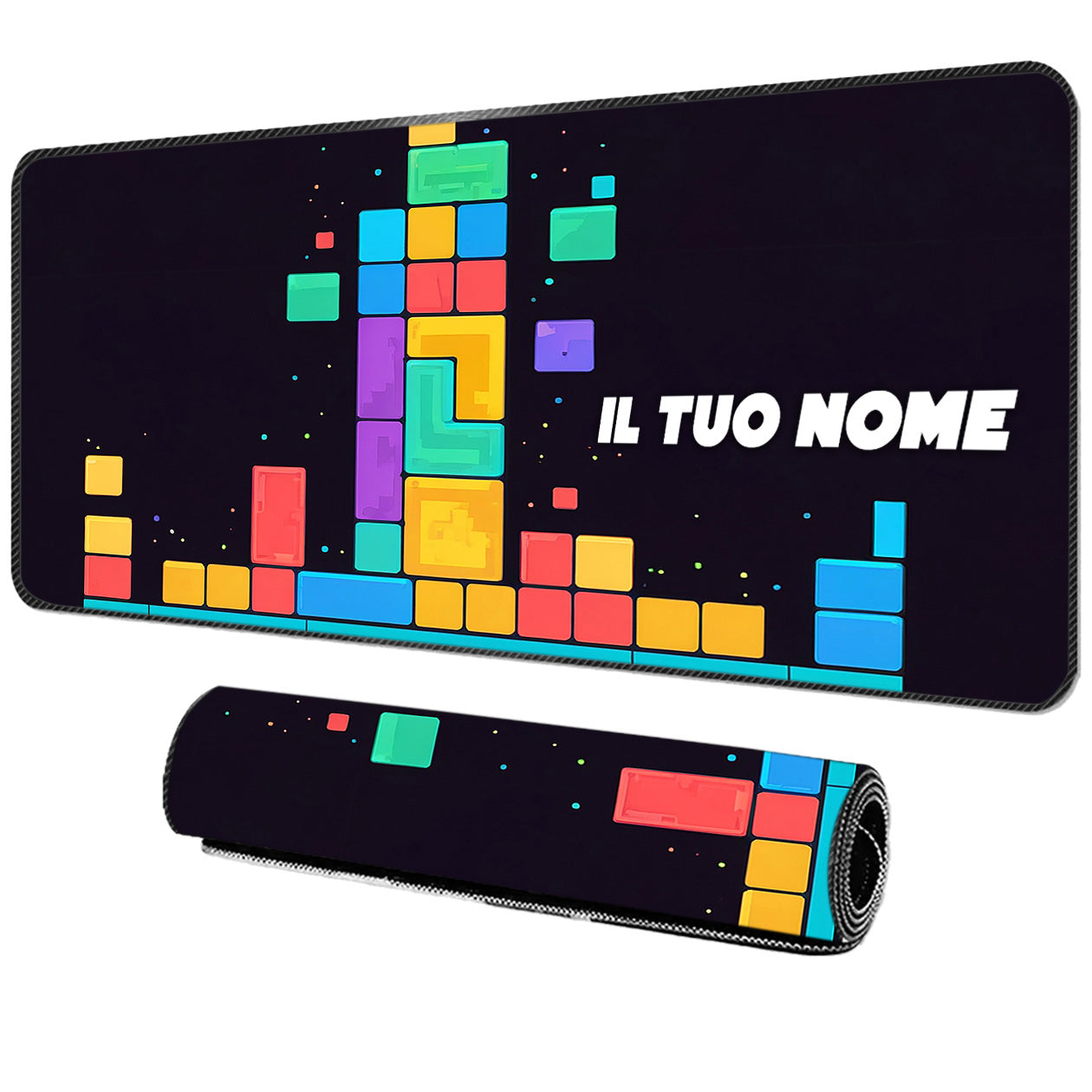 Tetris - Tappetino per mouse da gaming - personalizzato con nome