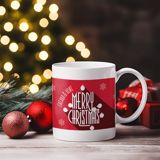 Red Christmas - Tazza mug - idea regalo Natale - personalizzata con nomi