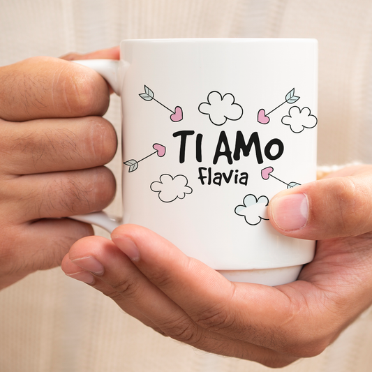 Cupido - Tazza mug - personalizzata con nome