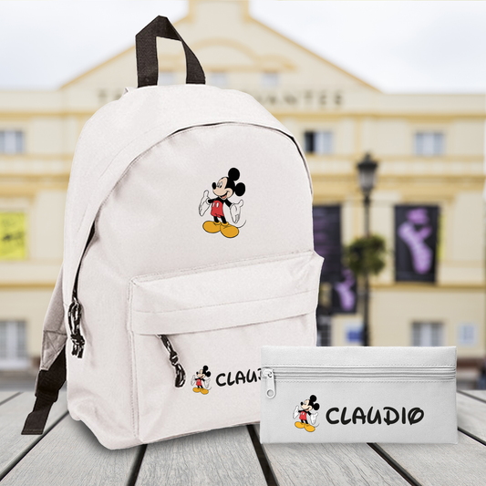 Mouse - Zaino + Portapenne - personalizzati con nome