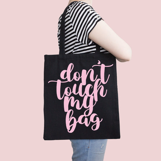 Don't touch my bag - Shopper In Cotone con chiusura zip