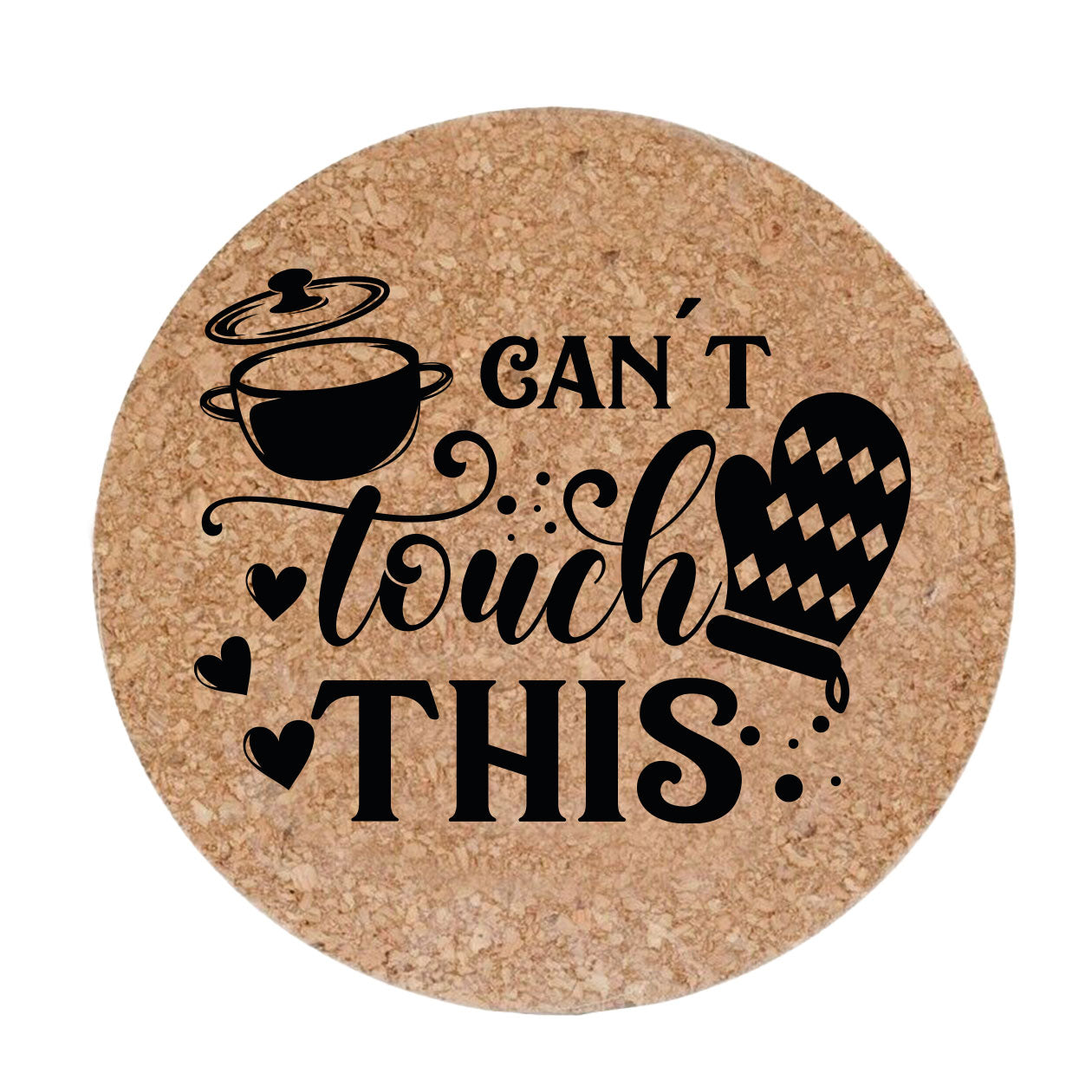 My kitchen my rules - Set da 3 pezzi Sottopentola in sughero naturale 19cm